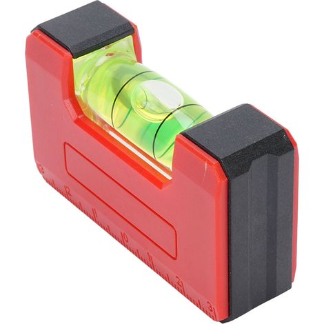 Niveau magnétique à bulle en plastique, grand format, outil de mesure, échelle 6 cm, précision 0,5 mm (1/5)