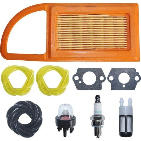 4282 141 0300 Kit de tuyau de filtre à air et à carburant avec joint et poire d'amorçage pour souffleur Stihl BR500 BR550 BR600 avec bougie d'amorçage. (1/5)