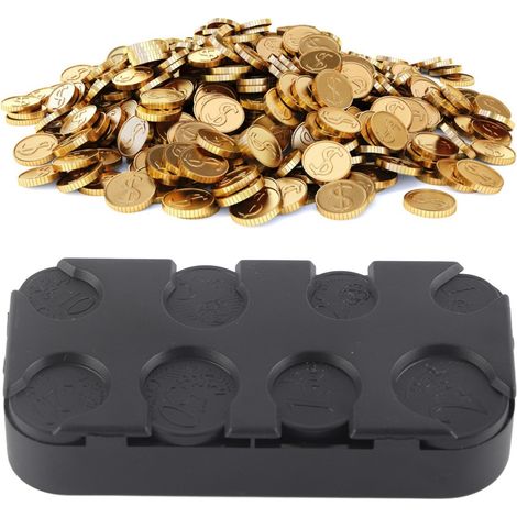 Rechteckiger Euro-Münzspender, Aufbewahrungsbox aus Kunststoff fürs Auto (1/5)