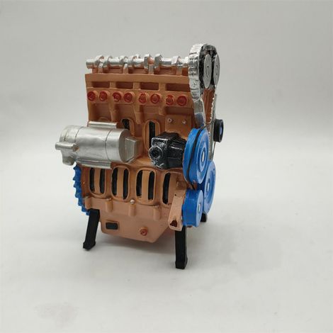 Ornement de Moteur en Résine pour Véhicule, Modèle Détaillé Sculpture Artisanale à Collectionner (1/3)