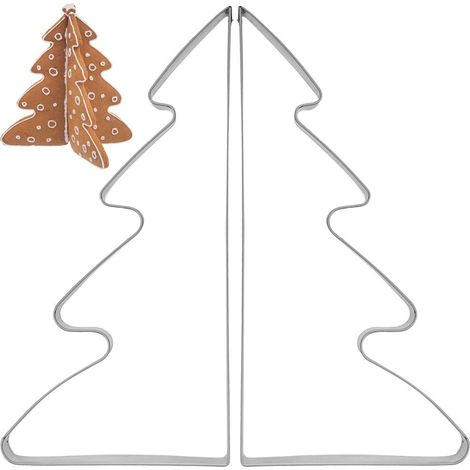 Ensemble de sapin de Noël en pain d'épice 3D, en acier inoxydable, pour la maison et l'organisation de la cuisine.-AquaForge (1/5)