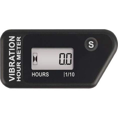 Numérique Vibration Compteur d'Heure Complet Imperméable À L'eau Réinitialisable Vibration Compteur d'Heures Sans Fil pour Toutes Vibrantes Machine Moto Snowmobil ATV (noir) (1/5)