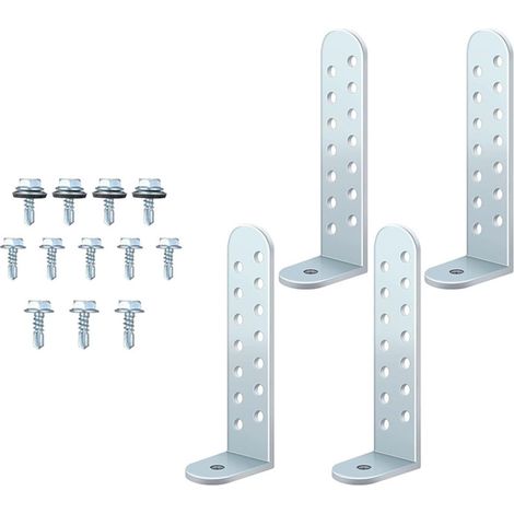 Kit de montage de condensateur professionnel comprenant 4 supports et 12 vis pour équipements d'extérieur de type L (1/4)
