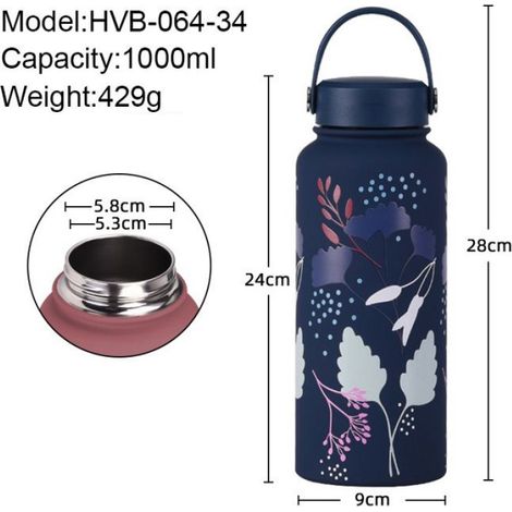 Tasse Isotherme - Double Paroi - 40 Oz - Antifuite - Couvercle Pliable Avec Bec Verseur - Pour Voiture Et Extérieur - 1 Pièce (1/5)