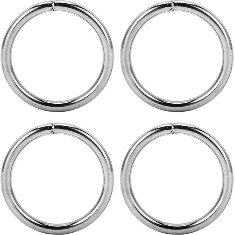 Set mit 10 multifunktionalen, geschweißten Edelstahl-Rundringen zur Befestigung von Campinggurten, 4 x 40 mm (1/5)