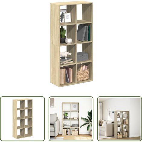 vidaXL Étagère bois - Étagère séparatrice de pièce chêne sonoma 69,5x29x137,5 cm (1/5)