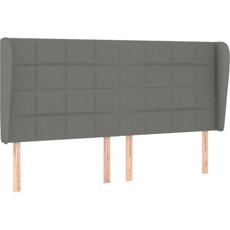 Maison Exclusive - Testiera ad Orecchio GrigioScuro 183x23x118/128cm in Tessuto