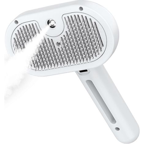 Brosse à vapeur pour chat et chien, facile à nettoyer, élimine l'électricité statique et les poils volants. Brosse de toilettage à vapeur pour chats et chiens[TT]-AquaForge (1/5)