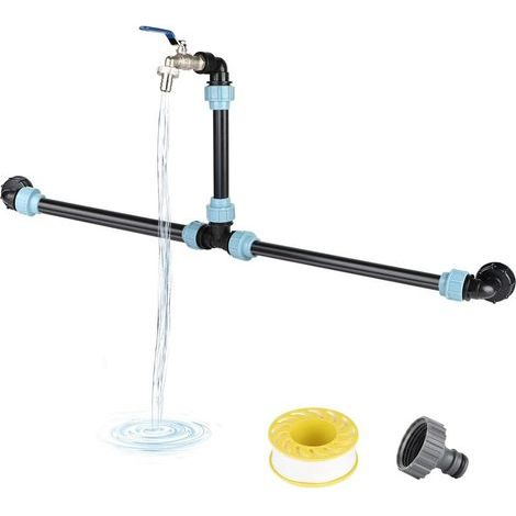 Robinet Cuve 1000L Laiton Connecteur Cuve 1000L pour 2 Robinet Adaptateur de Réservoir IBC Adaptateur Cuve S60x6 Filetage Grossier 3/4'' Raccord Cuve IBC Robinet Kit Recuperateur Eau de Pluie (1/5)