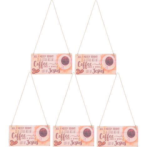 5 pièces Plaque Murale Bois Vintage Lettre Décorative pour Porte Intérieure (1/5)