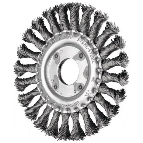 Brosse plate RBG 11512/22.2 ST 0.50 D. 115 mm épaisseur de fil 0.5 mm acier 12 m