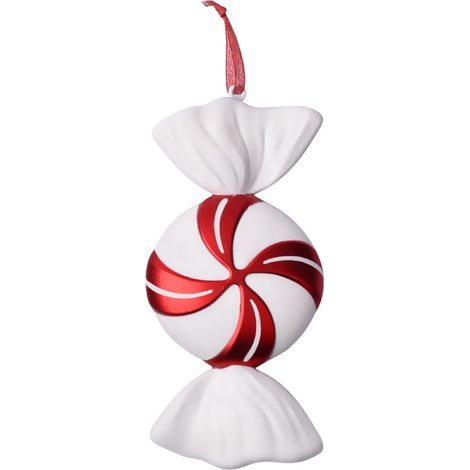 Ornement De Noeud Papillon Pour Bonbon Arbre De Noel Decoration Fete Bar PVC Rouge Blanc 32CM Type A- (1/5)