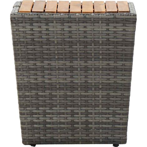 Maison Exclusive - Beistelltisch Grau 41,5×41,5×43 cm Poly Rattan (1/5)