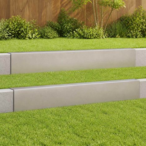 vidaXL Perfil de cobertura para jardín 2 uds. 100 x 5 x 15 cm (1/5)