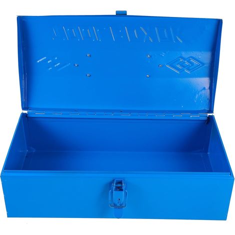 Boîte à Outils en Métal Bleue, Portable, Simple Couche Organisateur D’outils de Mécanicien, Coffret en Fer, Usage Garage et Intérieur (1/5)