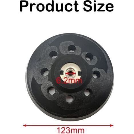 1 Stück 125-mm-Schleifpad 631220000, 125 mm perforiertes, selbstklebendes Schleifpad, kompatibel mit Metabo SXE 325, Intec 425 und Turbotec, Schwarz (1/4)