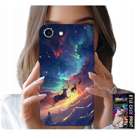 Custodia per iPhone SE / SE2 - motivo natalizio con renne carine (1/5)