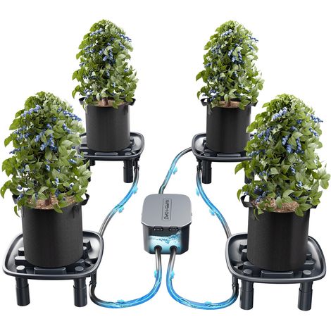 Mars Hydro – Système d'auto-drainage avec 4 bacs de récupération – Pompe à eau haute efficacité – Gestion intelligente de l'eau – Pour culture hydroponique