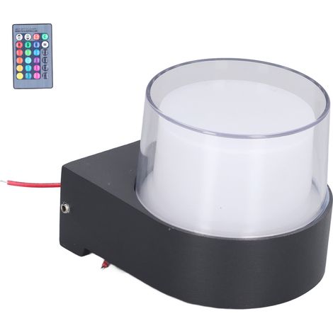 5W RGB Acryl-LED-Wandleuchte mit eingebauter Batterie-Fernbedienung, für Wohnzimmer, Schlafzimmer, wasserdichten Außenbereich, Flur, Hotel, Innenhof, Wandhintergrund, AC85-265V, rundes RGB C-Modell. (1/5)
