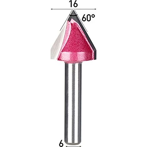 TCT 3D V-Messer 60° 6 x 16 mm Schnitzmesser (1/2)