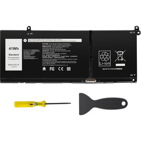 11.25V-41Wh G91J0 Batterie d'ordinateur Portable pour Dell Inspiron 14 5000 5410 5415430 5435 5440, Dell Latitude 3140 3320 3330 3420 3430 3520 3530, Vostro 15 3000 3510 3520 3530 3535 5510 (1/5)