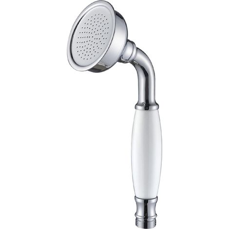 Klassischer Duschkopf aus hochwertigem Messing und Keramik, Messing, Chrom, Duschkopf (1/4)