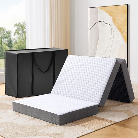 Matelas Pliable 65x195x15cm, Matelas d'invité Pliant en Mousse (1/5)