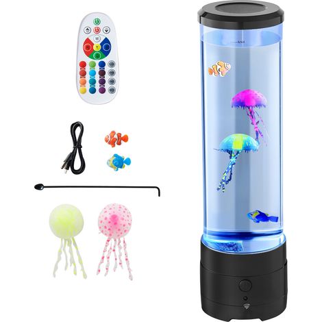 Mophorn Lámpara Sensorial de Tubo de Burbujas con 16 Colores Cambiantes, Altavoz Bluetooth Incorporado y Sonidos Relajantes para Dormitorio, Sala de Estar y Decoración del Hogar