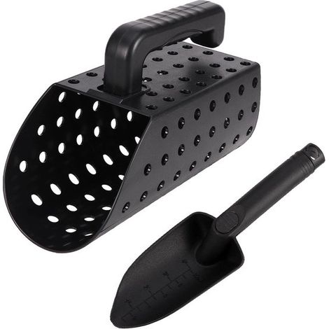 Juego de pala y tamices para detector de metales, pala y tamices para arena, accesorios para detector de metales, juego de pala y tamices para niños para detector de metales. (1/5)