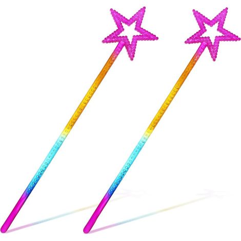 2 piezas de hadas princesas mágicas para niños, estrella brillante para niñas, hada de cristal, estrella de hada, para decoración navideña de cosplay
