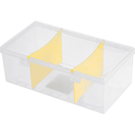 Aufbewahrungsbox mit Fächern und Deckel – PP – Rechteckig, stapelbar – Für Kleinigkeiten und Make-up (1/5)