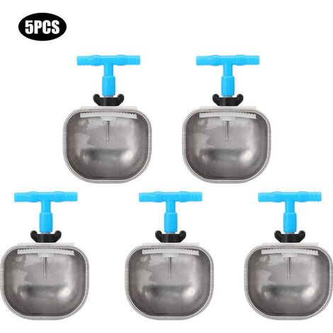 5 Pièces Abreuvoir Automatique pour Lapins en Acier Inoxydable, Bol à Eau avec Embout Té pour Ferme (1/5)