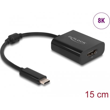 Adaptador USB Type-Câ¢ a HDMI (Modo DP Alt) 8K con funciÃ³n HDR negro