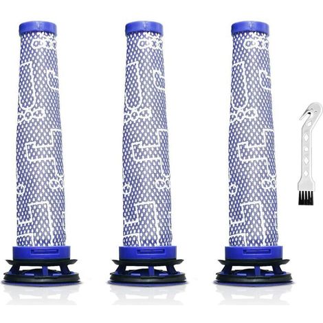 (3 pieces) Replacement filters for V6, V7, V8, DC58, DC59, vertical vacuum filters for Dyson, pre-motor filter, replaces part 965661-01. 3 washable pre-filters for Dyson vacuum cleaners (1/4)