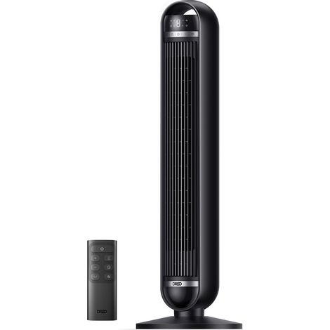 Dreo ventilador torre Nomad TF414, ultra silencioso, 91 cm, 8,5 m/s, 30W, 8 velocidades, 4 modos, mando distancia, negro (1/5)
