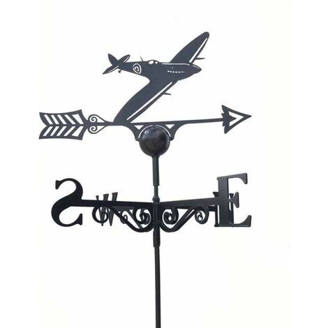 Spitfire Weathervane - Steel - L53 x W61 x H88 cm - Black