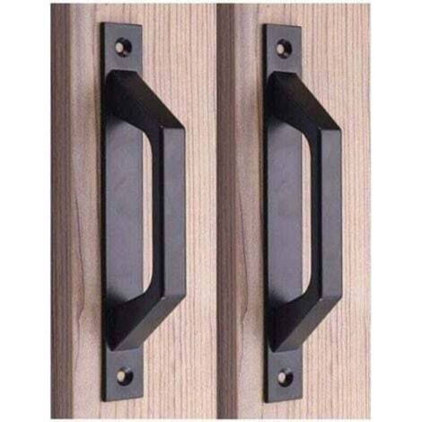 Set di punte da trapano (D nere) per trapano. Maniglia in legno da 19,6 cm per porta scorrevole, maniglia per porta a battente, acciaio al carbonio.