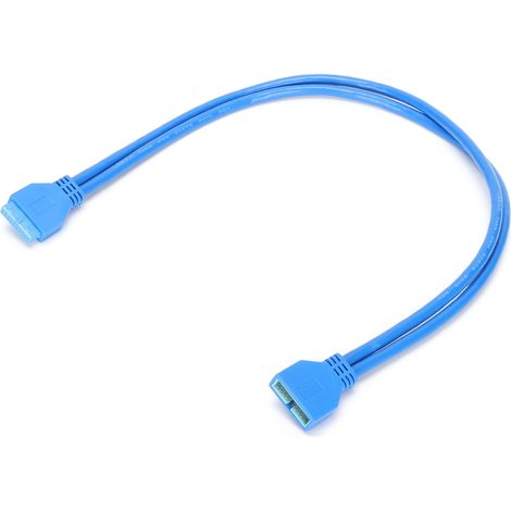 Câble d'extension USB 3.0 20 broches mâle vers femelle pour Windows 2003/2007/XP/Vista/7/8 (50 cm) - Sac PE (1/5)