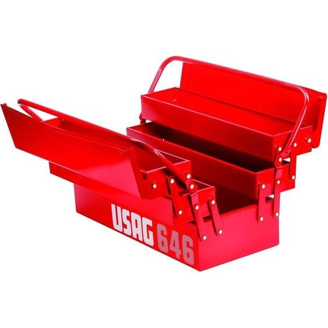 USAG 646/5V CASSETTA METALLICA ESTENSIBILE 5 SCOMPARTI PORTA UTENSILI VUOTA
