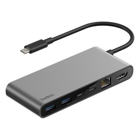 Belkin INC024HQSGY hub di interfaccia USB tipo-C 10000 Mbit/s Grigio
