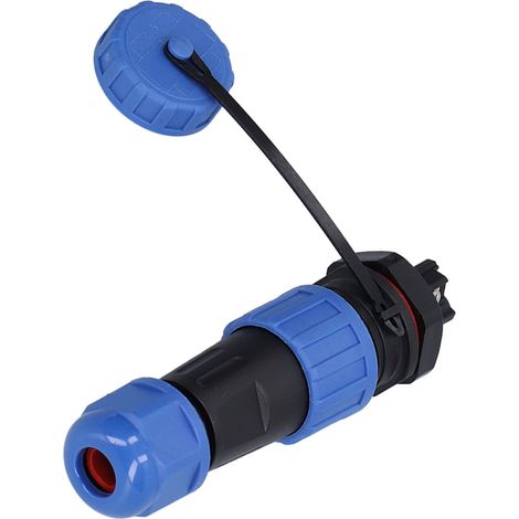 Set connecteur aviation femelle male IP68 étanche LP16 3 broches sans soudure écrou arrière 250V 10A (1/5)