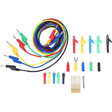 Kit de test électrique en PVC et laiton, câble de mesure pour multimètre numérique, lot de conductivité pour contrôle digital (1/5)