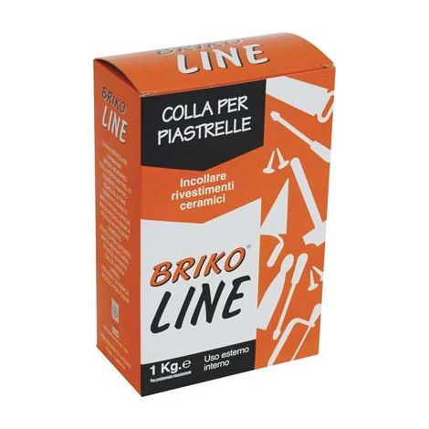 COLLANTE MAIOLICHE POLVERE BRIKO LINE - BIANCO KG 1- 12 pezzi