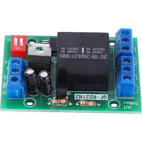 Module relais temporisé DPDT 10-16 V, 2 canaux de sortie (1/5)