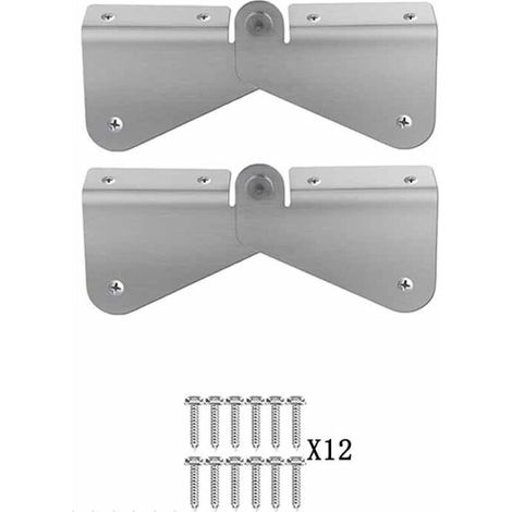 Downspout Extension Hinge, Stainless Steel Flip Down Hinge with Screws for Easy Gutter Installation (2pcs) (1/4)