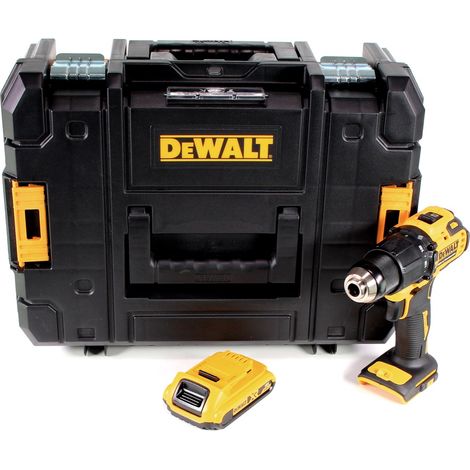 Trapano avvitatore a percussione a batteria DeWalt DCD 709 NT 18 V 65 Nm + 1 batteria 2,0 Ah in scatola TSTAK - senza caricabatteria
