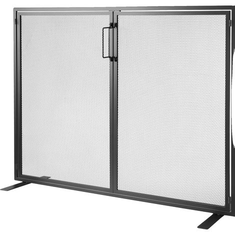 Écran de cheminée, construction en fer, porte intégrée, simple 1 (1/5)