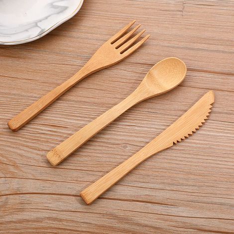 Ustensiles de cuisine en bois 3 pièces pour ensemble d'outils de cuisine antiadhésifs pour poêle à frire (1/3)