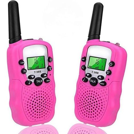 Walkie Talkies (paquete de 2) para niños, alcance de 3 km, sonido nítido.