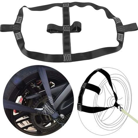 Sangle Remorque Moto, Sangle Universelle pour Roue Arrière de Transport et Arrimage (1/5)